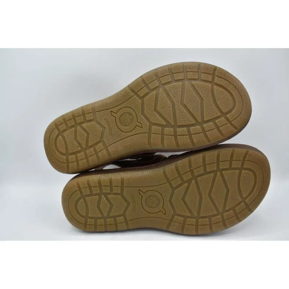 Born‎ Mens Size 12 Miguel Full Grain Leather Dark Tan Bourban Sandals Shoes